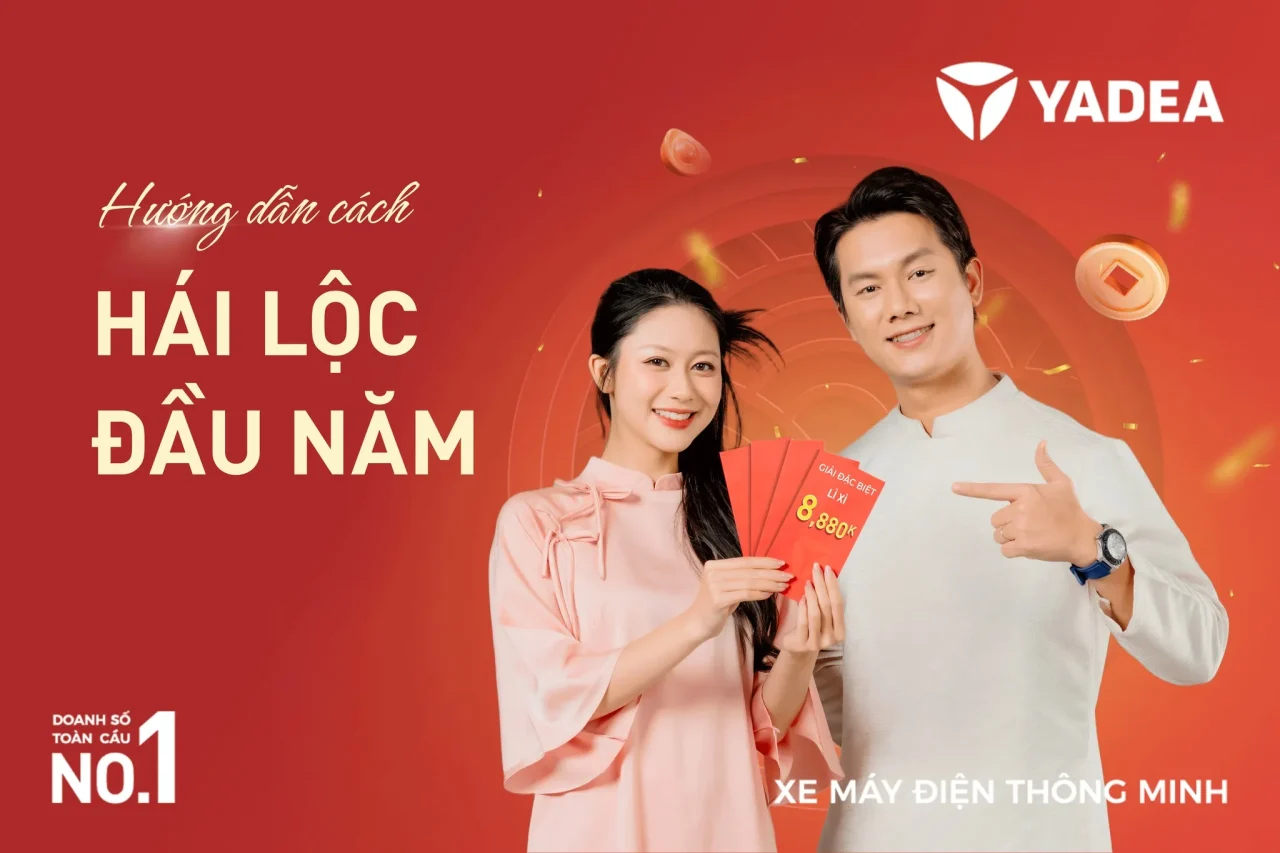 Hướng dẫn hái lộc đầu Xuân Ất Tỵ – Cơ hội trúng lì xì lên tới 8.880K khi mua xe YADEA