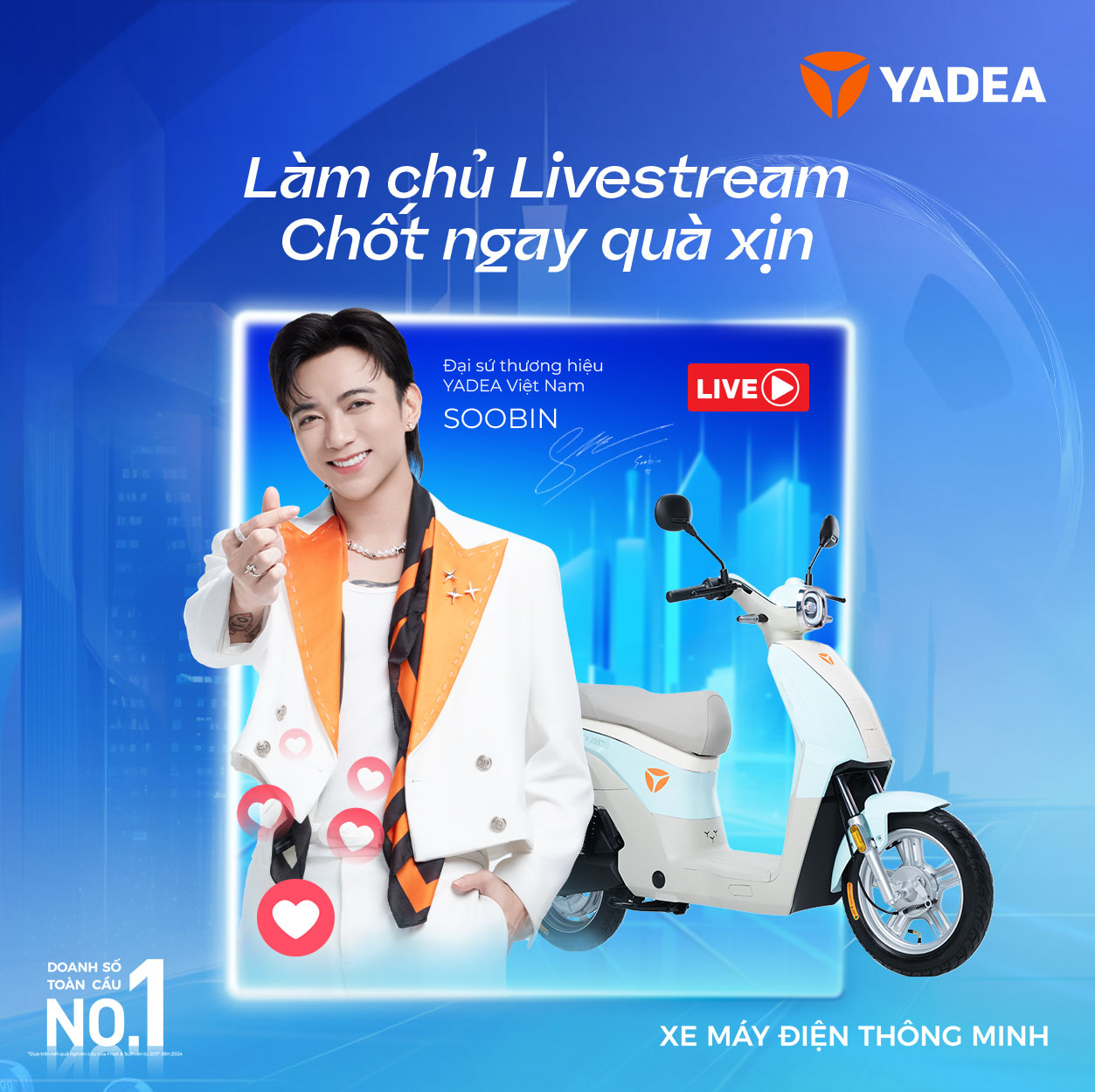 YADAE_POST-3_01 Làm chủ Livestream – Rinh ngay quà khủng cùng SOOBIN và Yadea