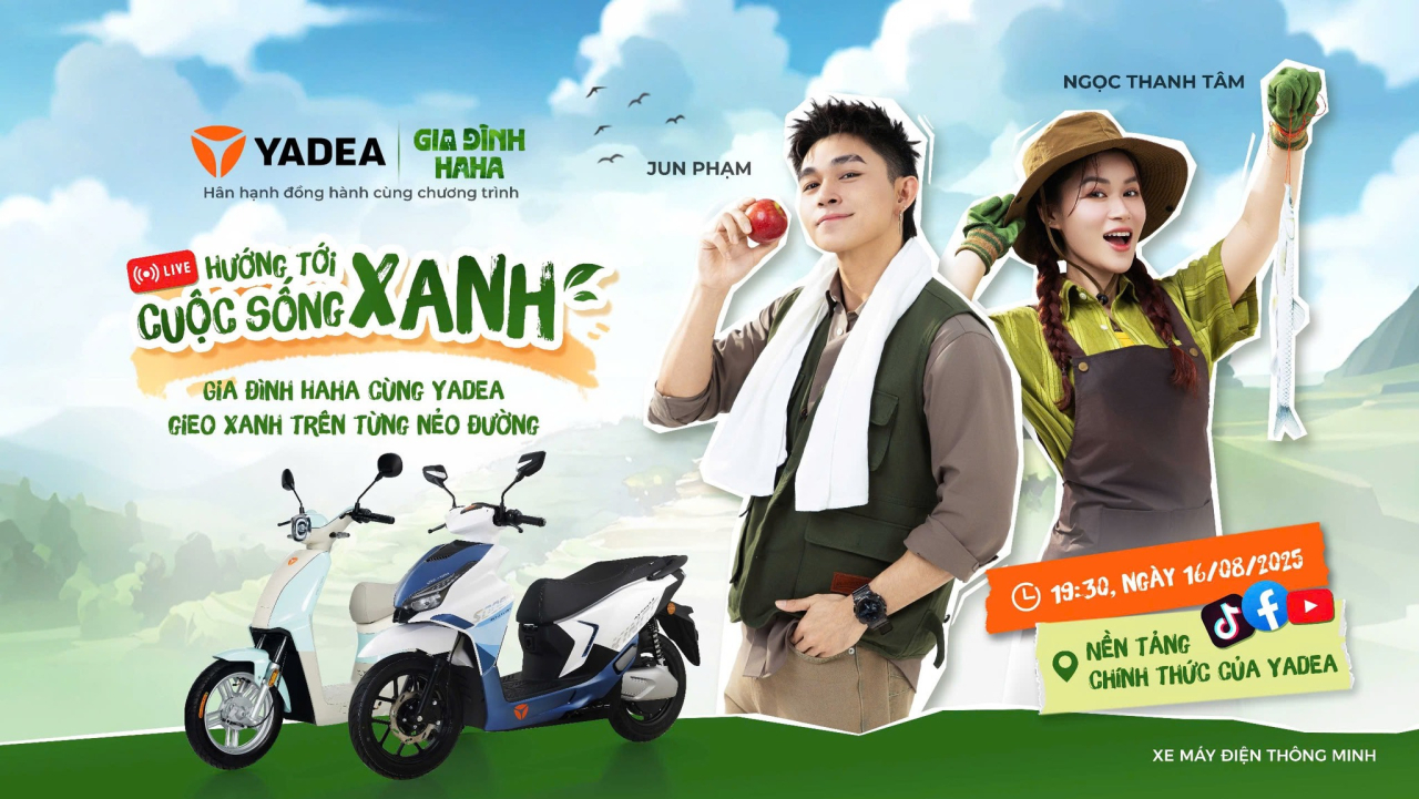Đón xem Livestream độc quyền gia đình Haha x Yadea