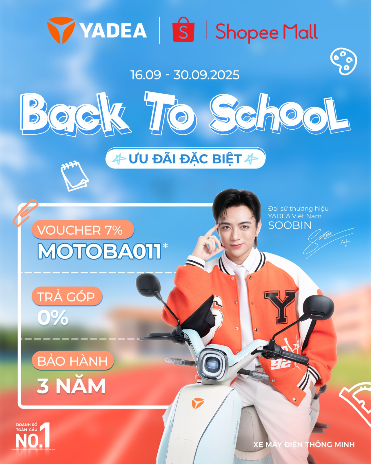 Deal sập sàn – Mua xe điện Yadea chính hãng trên Shopee với ưu đãi cực khủng Deal sập sàn – Mua xe điện Yadea chính hãng trên Shopee với ưu đãi cực khủng