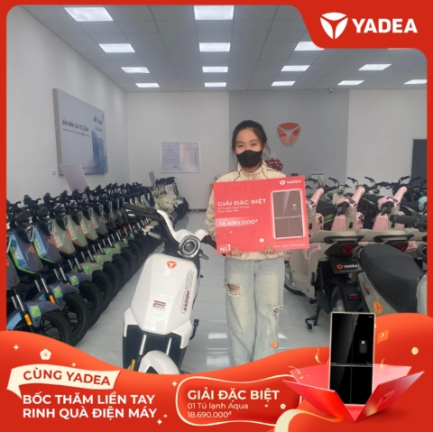 619382707_1199037789067022_8198520546806669502_n Lộc xuân gõ cửa – Nhiều khách hàng YADEA may mắn nhận quà điện máy AQUA giá trị