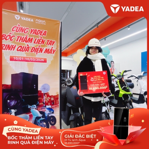 619560947_1199047505732717_7466417306011929441_n Lộc xuân gõ cửa – Nhiều khách hàng YADEA may mắn nhận quà điện máy AQUA giá trị