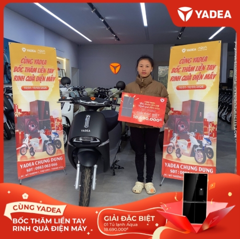 619902109_1199037965733671_750449638719924847_n Lộc xuân gõ cửa – Nhiều khách hàng YADEA may mắn nhận quà điện máy AQUA giá trị