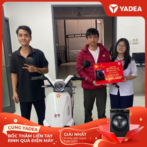 619953998_1199049039065897_1669266975830869786_n Lộc xuân gõ cửa – Nhiều khách hàng YADEA may mắn nhận quà điện máy AQUA giá trị