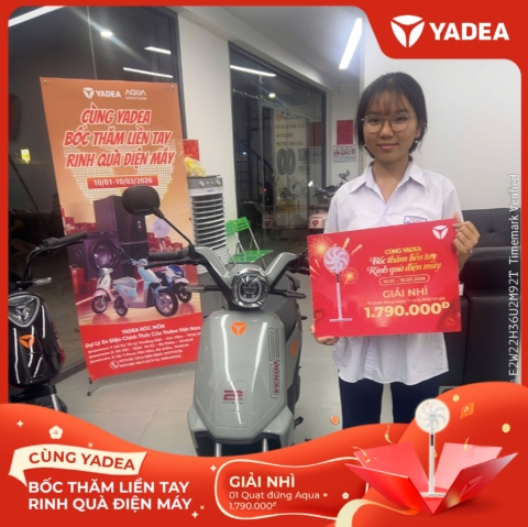 622157126_1199049562399178_5269689955727095187_n Lộc xuân gõ cửa – Nhiều khách hàng YADEA may mắn nhận quà điện máy AQUA giá trị