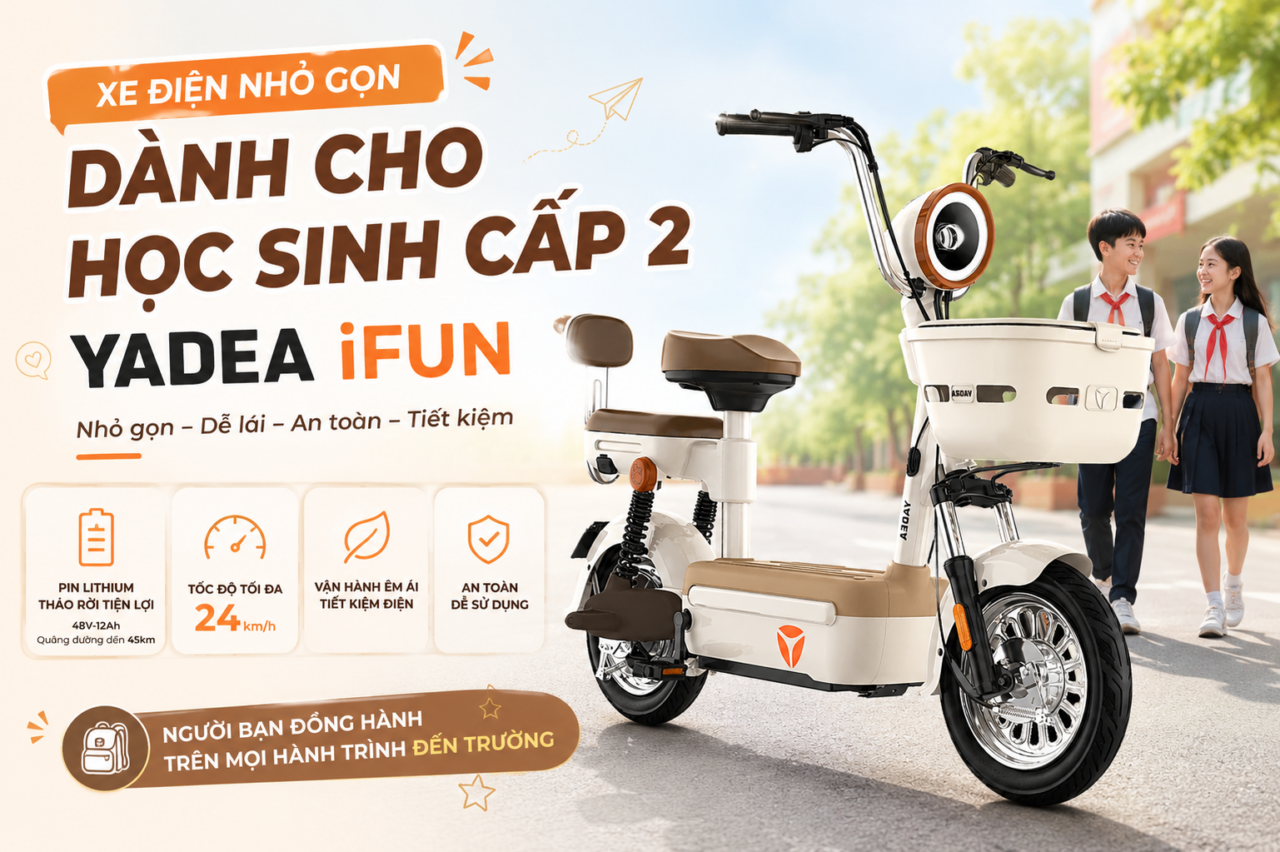 Xe Điện Nhỏ Gọn Dành Cho Học Sinh Cấp 2